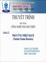 Phản ứng nhiệt hạch trong sản xuất điện