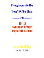 Nghị luận về đoạn thơ bài thơ