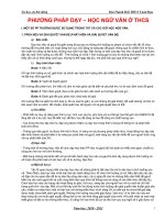 Một số PP dạy - học Ngữ văn THCS