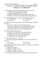 câu hỏi về kim loại