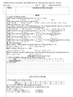 ĐỀ KIỂM TRA ĐẠI 9 TIẾT 59 CHƯƠNG IV ĐỀ 01