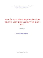 Tuyển tập hình học giải tích trong mặt phẳng hay và đặc sắc oxy  nguyễn minh tiến