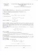 THI TOÁN L1-2011(CHUYÊN NGUYỄN HUỆ HN)