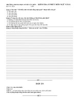 KIỂM TRA 15 PHÚT MÔN NGỮ VĂN 8 KÌ II