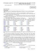 Đề thi TN THPT môn Tiếng Anh PB năm 2007 kỳ 1 mã 583