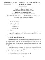 CHƯƠNG TRÌNH MÔN TRIẾT HỌC dùng cho đối tượng đào tạo sau đại học không chuyên ngành triết học,thuộc khối ngành khoa học xã hội-nhân văn