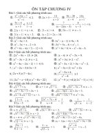 Ôn Thi Học Kỳ II( Chương IV)