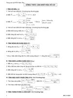 Công thức cần nhớ hoá vô cơ