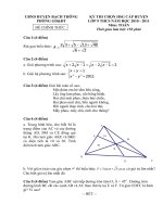 Đề thi HSG Toán 9 Huyện Bạch Thông