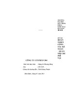 HOÀN THIỆN CÔNG tác kế TOÁN  QUẢN TRỊ CHI PHÍ  tại CÔNG TY cổ PHẦN 504