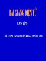 BÀI 1_BÌNH TÂY ĐẠI NGUYÊN SOÁI TRƯƠNG ĐỊNH