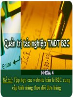 QUẢN TRỊ TÁC NGHIỆP TMĐT B2C