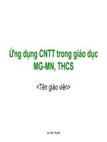 Ứng dụng CNTT trong giáo dục MG-MN-THCS