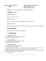 Đề kiểm tra môn Tiếng Việt HKI