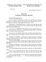 Báo cáo sơ kết kì 1 2014 2015