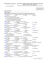 Đề TN THPT môn Tiếng Anh năm 2007 kỳ 1 mã 615