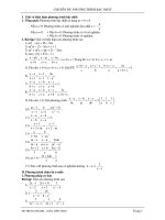 Chuyen de ve phuong trinh bac nhat