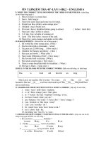 ÔN KIỂM TRA ĐỒNG LOẠT ANH VĂN 6