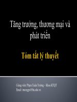 Tăng trưởng, thương mại và Phát triển