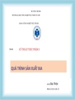 quá trình sản xuất bia
