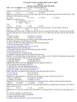 CÂU HỎI TRẮC NGHIỆM ÔN TẬP HÓA 12