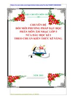 CHUYÊN ĐỀ   ĐỔI MỚI PHƯƠNG PHÁP DẠY HỌC  PHÂN MÔN ÂM NHẠC LỚP 5  NỬA ĐẦU HỌC KÌ I  THEO CHUẨN KIẾN THỨC KĨ NĂNG.