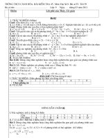 ĐỀ KIỂM TRA ĐẠI 9 TIẾT 59 CHƯƠNG IV ĐỀ 02