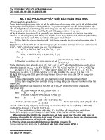PHƯƠNG PHÁP GIẢI BÀI TẬP HÓA HỌC