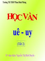 hoc van :uê -uy
