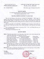 Quyết định thành lập đoàn KT công nhận thư viện trường học đạy chuẩn 01