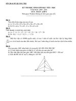 Đề thi HSG Toán cấp TH tỉnh Quảng Trị năm học 2000 - 2001
