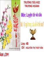 VỊ NGỮ TRONG CÂU KỂ AI THẾ NÀO?