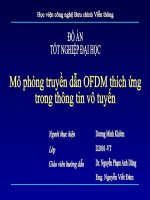 ĐỒ ÁN TỐT NGHIỆP ĐẠI HỌC-Mô phỏng truyền dẫn OFDM thích ứng trong thông tin vô tuyến