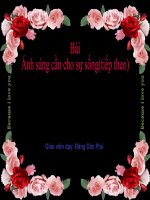 ánh sáng cần cho sự sống (tt)