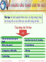 Bài 8: Những ứng dụng của Tin học