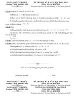 Đề thi Toán 12 HKII (có ĐA)