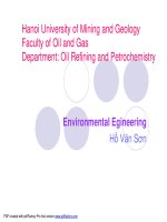 Bài giảng kỹ thuật môi trường và xử lý môi trường trong NMLD Dung Quất bằng tiếng Anh