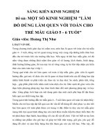 Sáng kiến kinh nghiệm jlàm đồ dùng đồ chơi