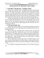 TỔNG QUAN VỀ THỊ GIÁC MÁY TÍNH  Computer Vision