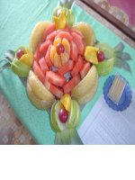 GIẢI NHẤT KÌ THI TRANG TRÍ ĐĨA TRÁI CÂY TRÁNG MIỆNG NHÂN NGÀY 8/3