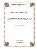SKKN GDCD 8_TÍCH HỢP LIÊN MÔN TRONG GIÁO DỤC NẾP SỐNG VĂN MINH, THANH LỊCH CỦA NGƯỜI HÀ NỘI LỚP 8.DOC