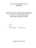 BÁO CÁO THỰC TẾ TẠI NHÀ THUỐC THIÊN KIM