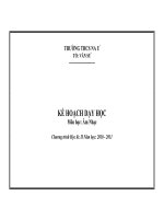 kế hoạch dạy học môn âm nhạc 7 kì II chuẩn
