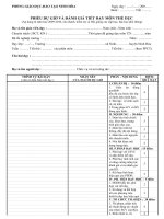 phiếu đánh giá tiết dạy môn Thể dục