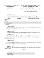 Đề thi GVG huyện KIm Bôi - Hòa Bình Môn Sử