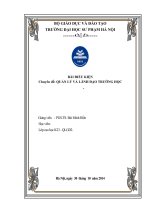 BÀI ĐIỀU KIỆN Chuyên đề QUẢN LÝ VÀ LÃNH ĐẠO TRƯỜNG HỌC