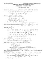 Gợi ý giải đề thi HSG toán 9 năm học 2010-2011
