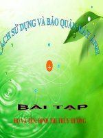 Bài tập cho môn Thư viện Thiết bị