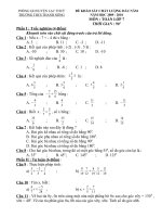 DE KHAO SAT CAC LOAI