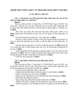 bộ đề thi công chức  tư pháp các năm mới nhất